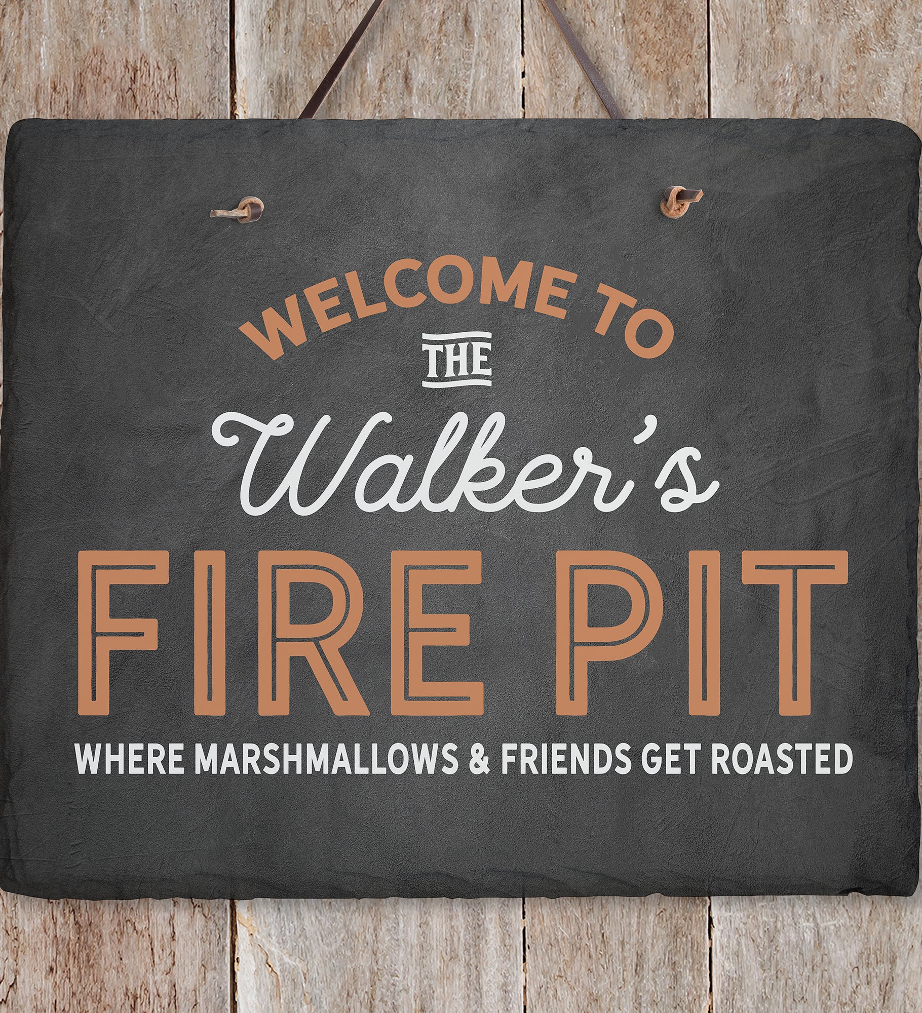 Welcome To... Personalized Outdoor Slate Sign